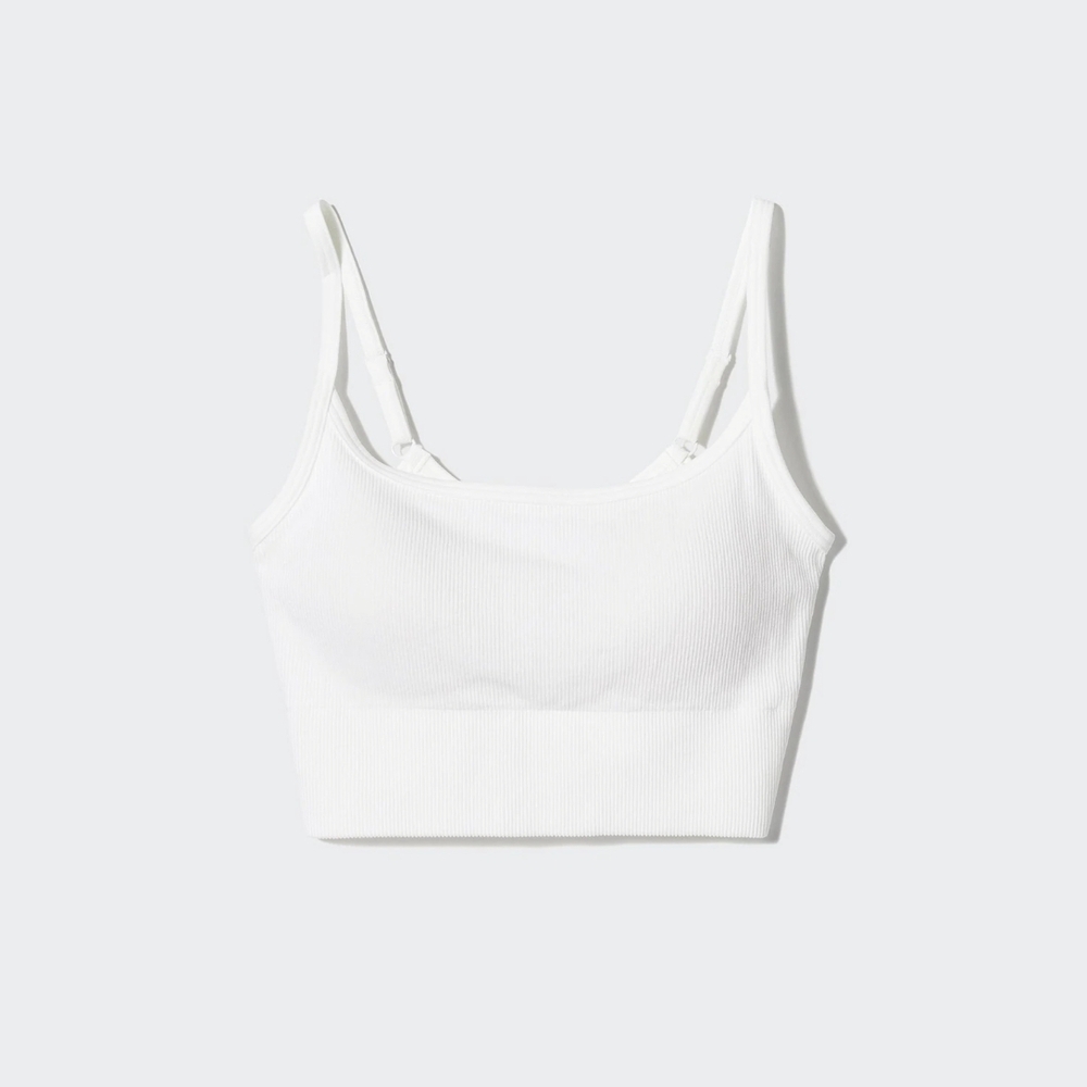 White Ribbed Crop Top
